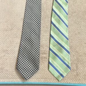 Black and White Checkered and Striped Ties